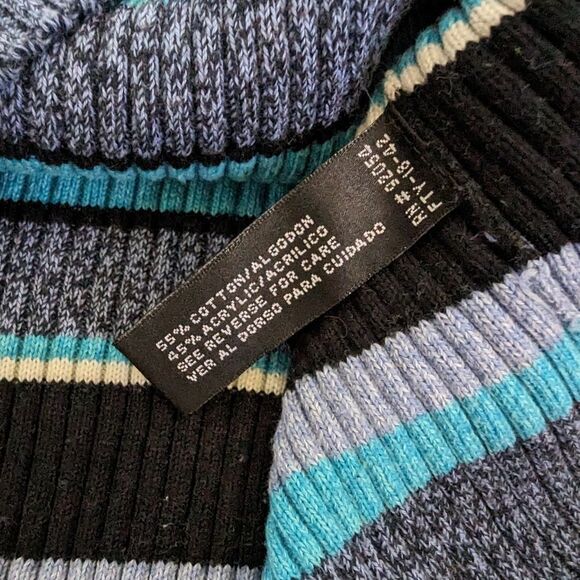 Cotton/Acrylic Black & Blue XL Town & Country Cabincore Cottagecore Whimsy - Picture 6 of 7